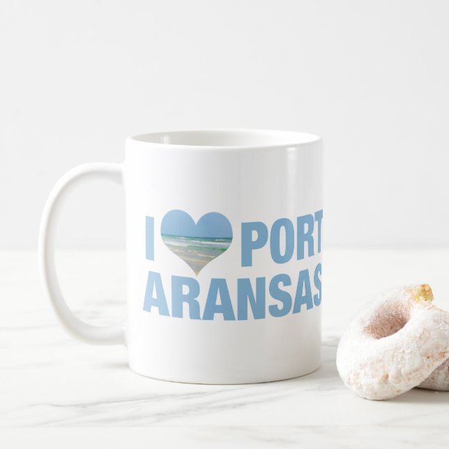 Taza De Café Amo Port Aransas (Con donut)