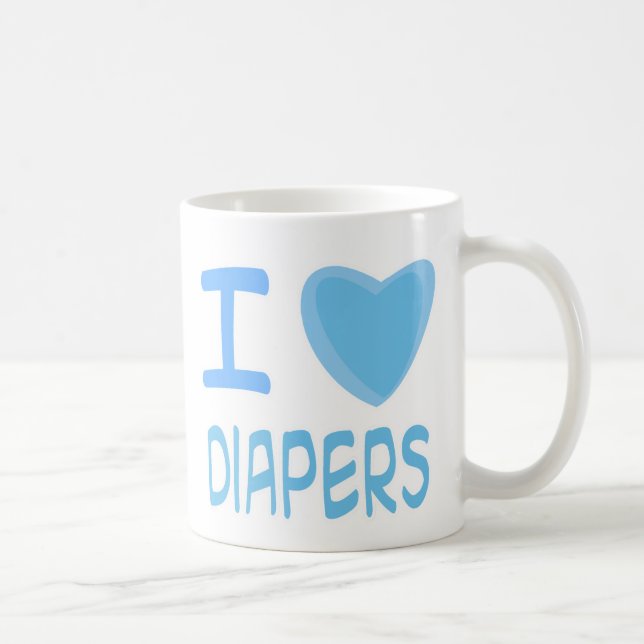 Taza De Café Amo (quiero) pañales (Derecha)