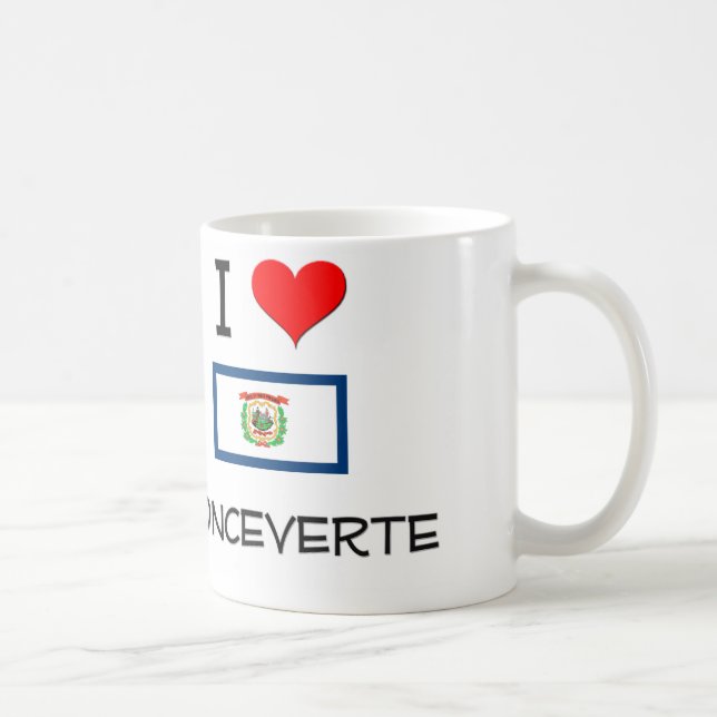 Taza De Café Amo Ronceverte Virginia Occidental (Derecha)