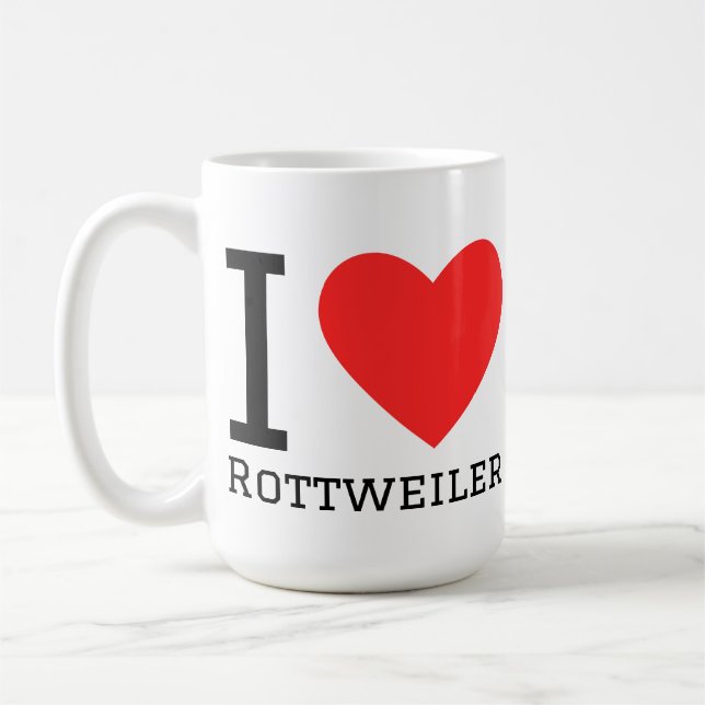 Taza De Café Amo Rottweiler (Izquierda)