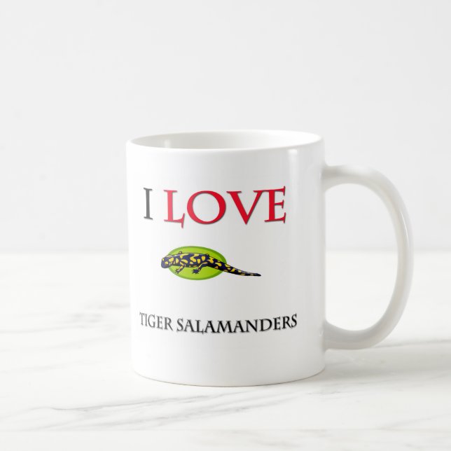 Taza De Café Amo Salamanders de tigre (Derecha)