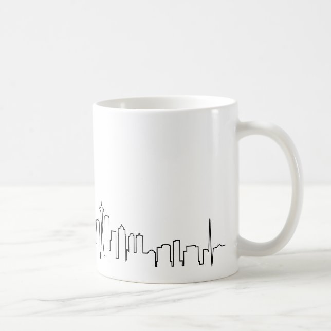 Taza De Café Amo Seattle en un estilo extraordinario (Derecha)