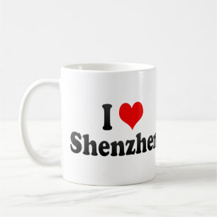 Taza De Café Amo Shenzhen, China. Wo Ai Shenzhen, China