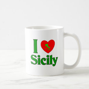 Taza De Café Amo Sicilia Italia