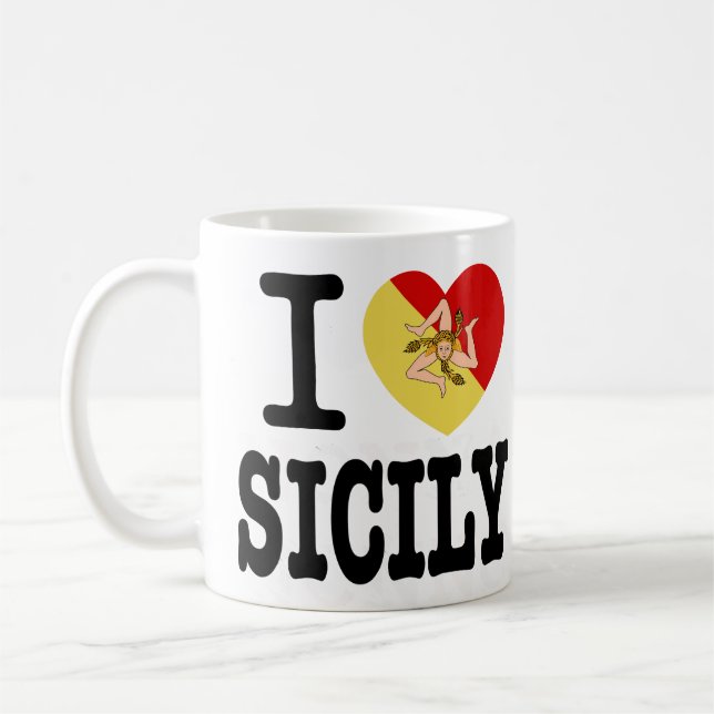 Taza De Café Amo Sicilia Mug (Izquierda)