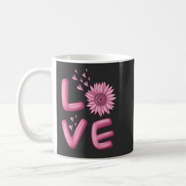 Taza De Café Amo Sunflower Rosa (Izquierda)