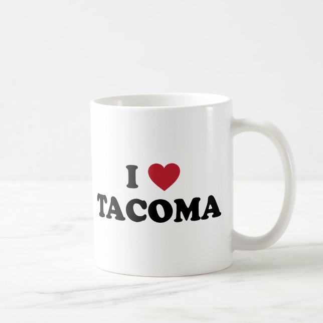 Taza De Café Amo Tacoma Washington (Derecha)