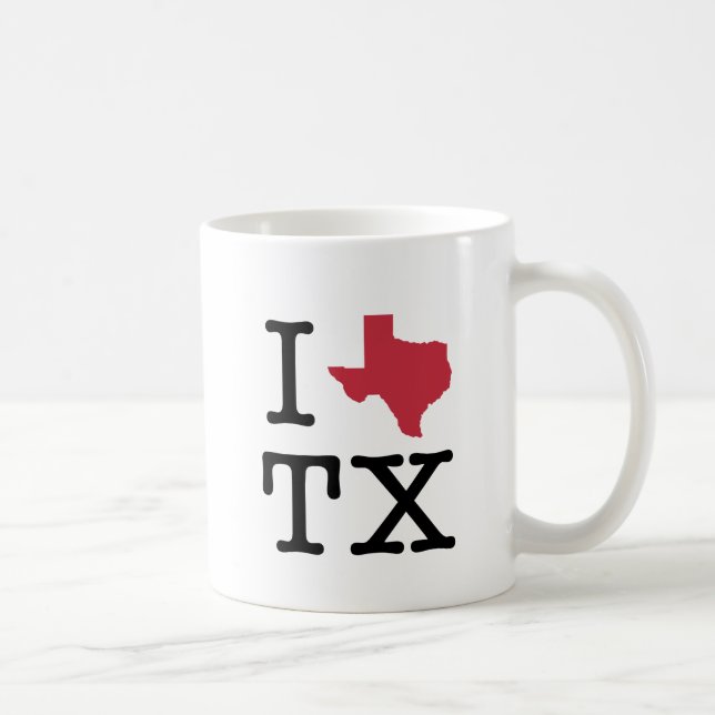Taza De Café Amo Tejas (Derecha)