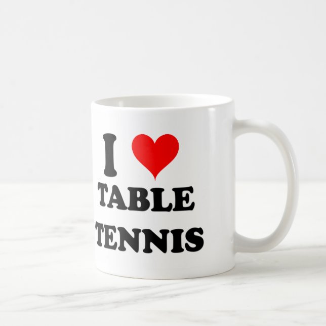 Taza De Café Amo tenis de mesa (Derecha)