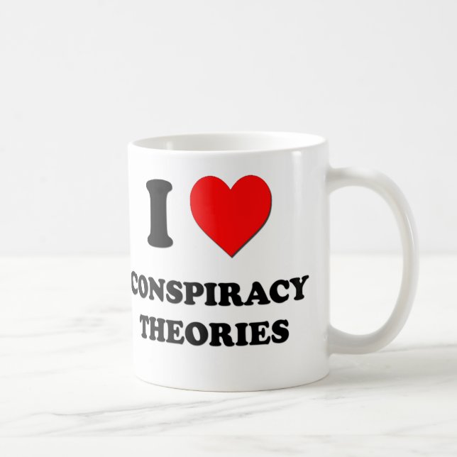 Taza De Café Amo teorías de conspiración (Derecha)