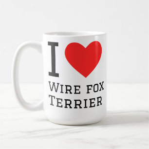 Taza De Café Amo terrier de zorro de alambre