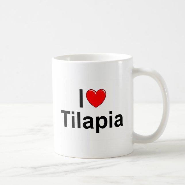 Taza De Café Amo Tilapia (del corazón) (Derecha)