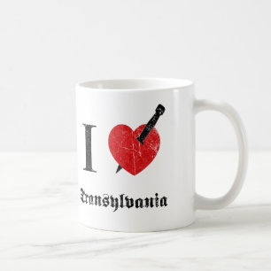 Taza De Café Amo Transilvania (la fuente erosionada negro)