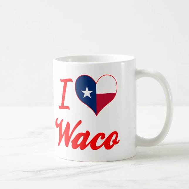 Taza De Café Amo Waco, Tejas (Derecha)