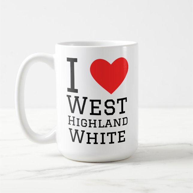Taza De Café Amo west highland blanco (Izquierda)