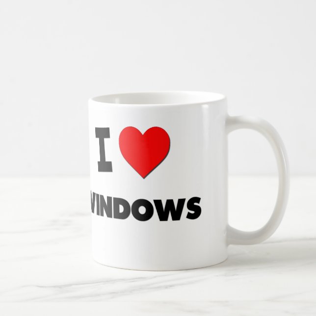 Taza De Café Amo Windows (Derecha)