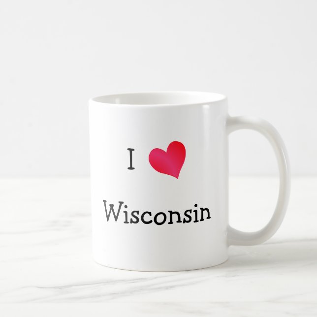Taza De Café Amo Wisconsin (Derecha)