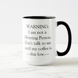 Taza de café amonestadora