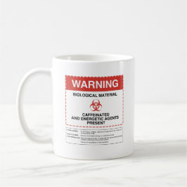 Taza de café amonestadora del Biohazard (cuadrado)
