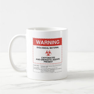 Taza de café amonestadora del Biohazard (cuadrado)