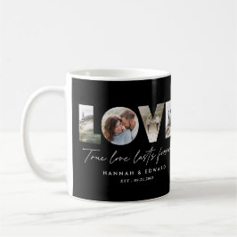 Taza De Café Amor 4 foto moderna minimalista negro personalizad