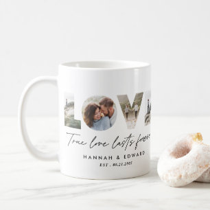 Taza De Café Amor 4 foto moderna regalo personalizado mínimo