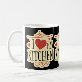 Taza De Café Amor a la cocina: Abraza la alegría de "I Love My 