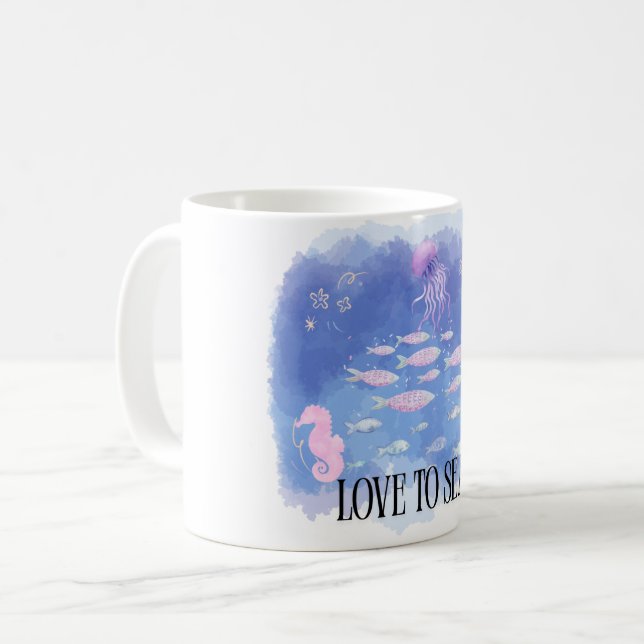 TAZA DE CAFÉ AMOR AL MAR (Anverso izquierdo)