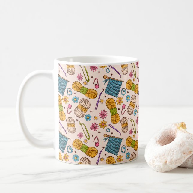 Taza De Café Amor al Tejido (Con donut)