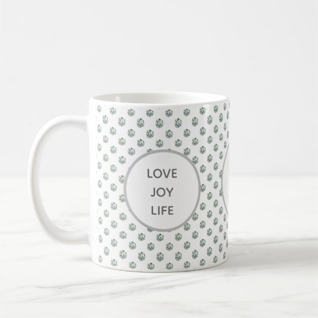 Taza De Café Amor, alegría, diamantes de la vida (Izquierda)