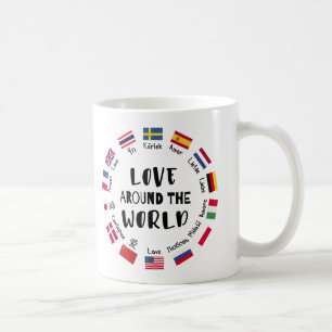 Taza De Café Amor alrededor de idiomas del mundo