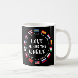 Taza De Café Amor alrededor de idiomas del mundo
