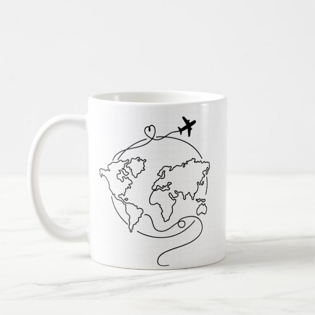 Taza De Café 🌍 Amor alrededor del mundo ✈️ (Izquierda)