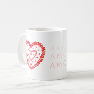 Taza De Café AMOR AMANTE AMOR AMOR A LA Mug Blanca