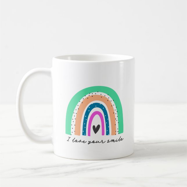 Taza De Café Amor Arcoíris Divertido (Izquierda)