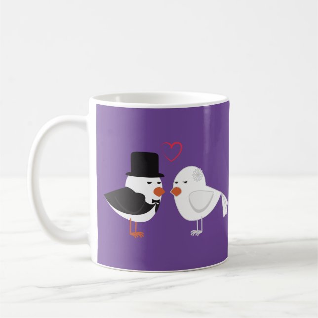 Taza De Café Amor Aves Mug (Izquierda)