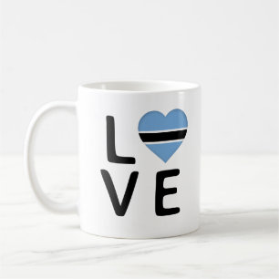 Taza De Café Amor - Bandera Botswana