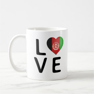 Taza De Café Amor - Bandera de Afganistán
