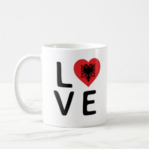 Taza De Café Amor - Bandera de Albania