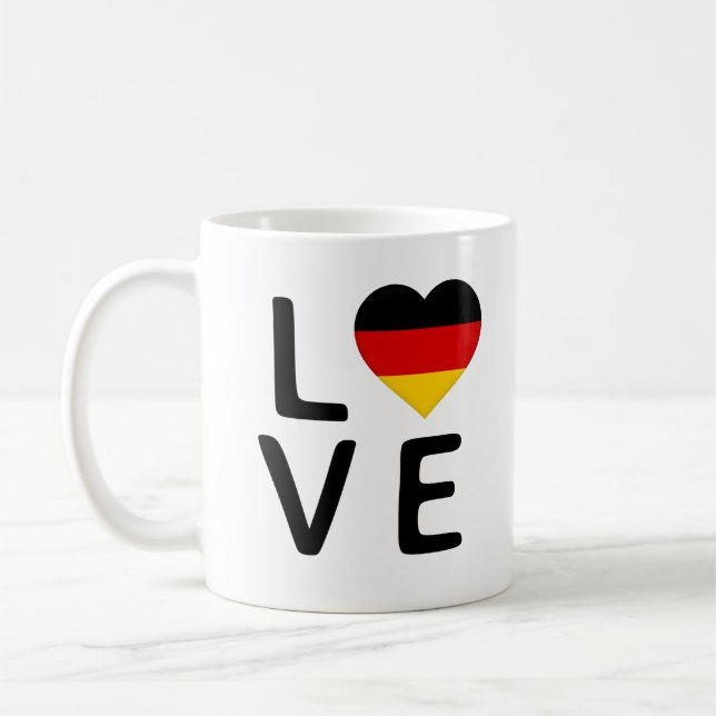 Taza De Café Amor - Bandera de Alemania (Izquierda)