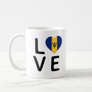 Taza De Café Amor - Bandera de Barbados