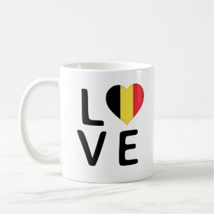 Taza De Café Amor - Bandera de Bélgica