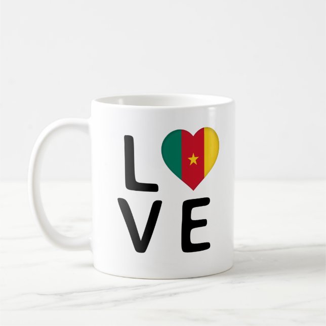 Taza De Café Amor - Bandera de Camerún (Izquierda)