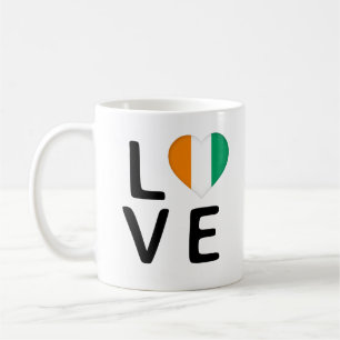 Taza De Café Amor - Bandera de Costa de Marfil