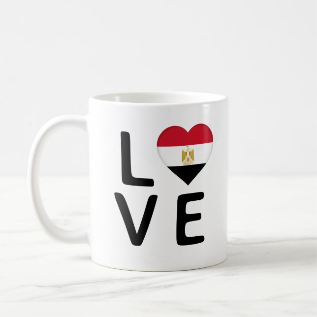 Taza De Café Amor - Bandera de Egipto (Izquierda)