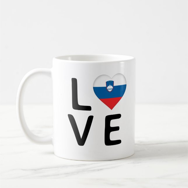 Taza De Café Amor - Bandera de Eslovenia (Izquierda)