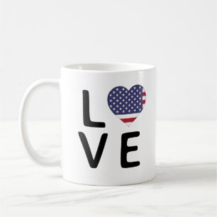 Taza De Café Amor - Bandera de Estados Unidos