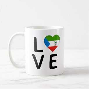 Taza De Café Amor - Bandera de Guinea Ecuatorial