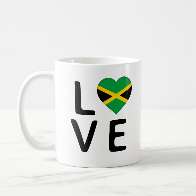 Taza De Café Amor - Bandera de Jamaica (Izquierda)