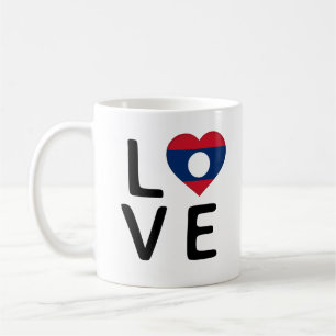 Taza De Café Amor - Bandera de Laos